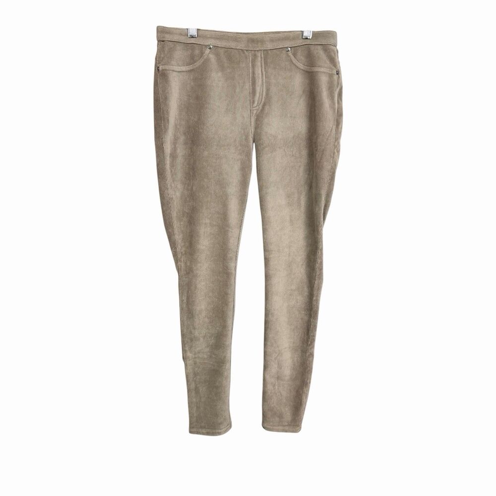 Style & Co Women's Sz M Petite Brown Pull On Leggings Corduroy Soft Stretch